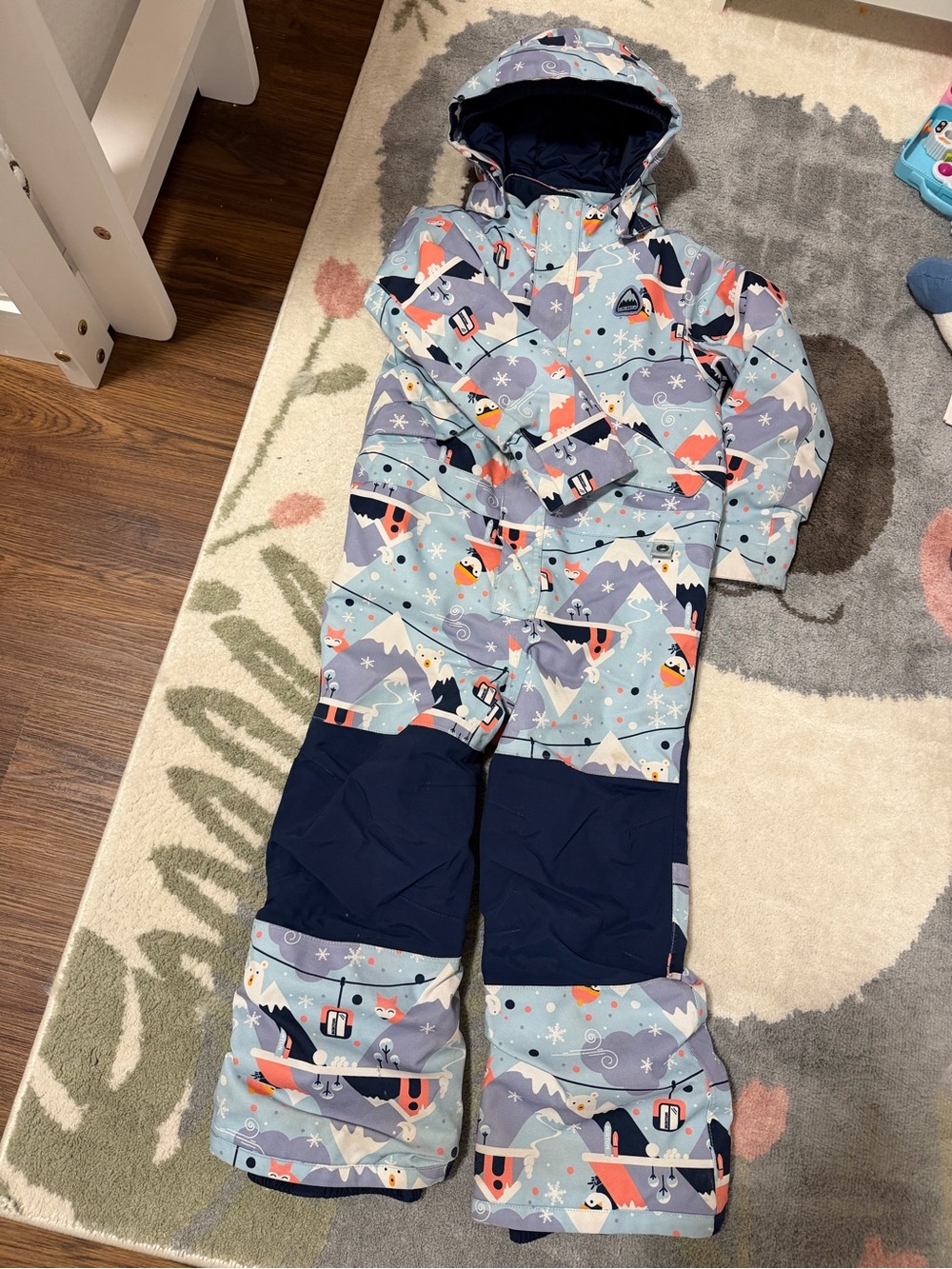 Burton Kids Jacket Navy Blue Light Blue Purple Multicolor